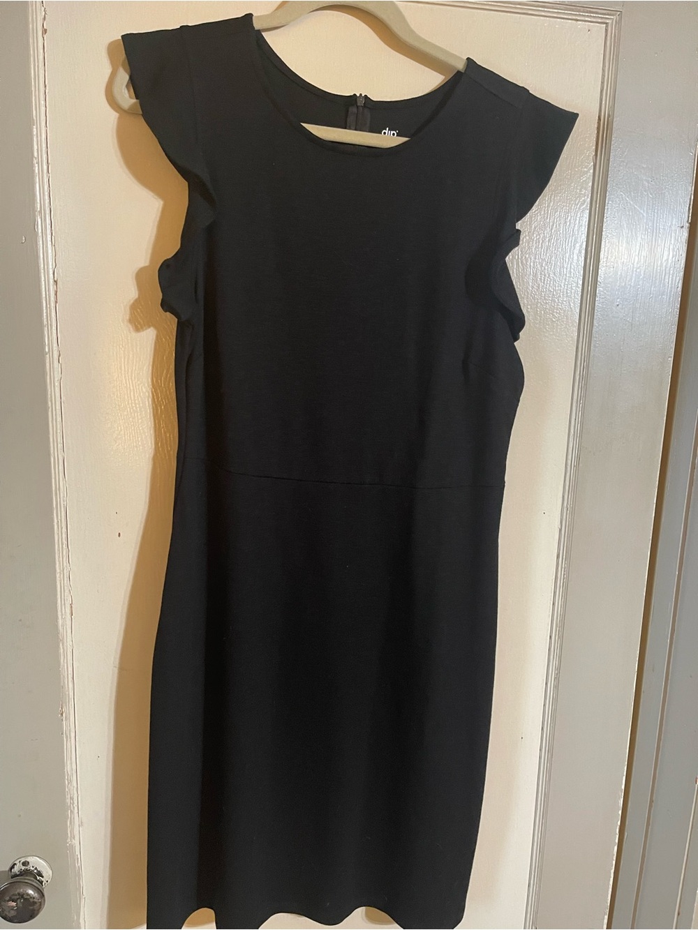 Classic Little Black Dress Flutter-Sleeve Sheath Dress 14